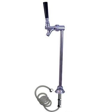 Imagem de Torre de bebidas cromada fina vertical, Kegerator, bancada - Torneira única