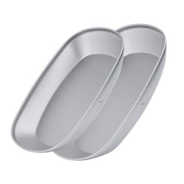 Imagem de Boundless Voyage Prato reutilizável de titânio para jantar, prato ultraleve com bolsa de transporte, acampamento, portátil, utensílios de mesa, macarrão, salada, prato seguro para lava-louças, Ti1143T