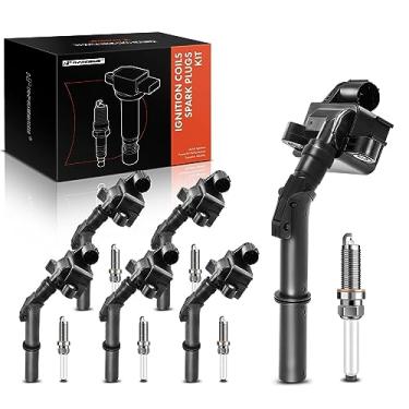 Imagem de A-Premium Conjunto de 6 Pacotes de Bobinas de Ignição e Velas de Ignição de Irídio Compatíveis com Mercedes-Benz W212 Série E300 2015-2016, W212/S212 Série E350 2014-2016, W212 Série E400 2014, 3,5L