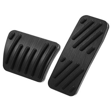 Imagem de X AUTOHAUX 1 conjunto de capa de pedal de freio pedal acelerador a gás para Jeep Cherokee 2014-2021 preto