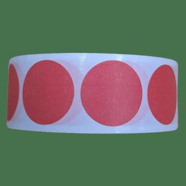 Imagem de Etiqueta Adesiva Bolinha Colorida Vermelho 25Mm 2,5 Cm Rolo