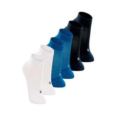 Imagem de Kit 6 Pares de Meias Infantil Cano Curto Lupo 2725-089, Azul, 24-29