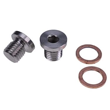 Imagem de JZGRDN 2 plugues e arruelas de drenagem de óleo 7052306 5812232 compatíveis com Polaris Sportsman RZR Ranger Scrambler 570 600 700 800 850 1000