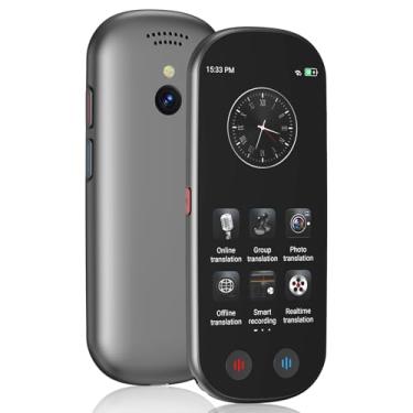 Imagem de Aegecoo Dispositivo tradutor de idiomas em 138 idiomas instantâneo, sem necessidade de WiFi, foto portátil em tempo real, off-line, voz bidirecional, tradução bidirecional com tela sensível ao toque