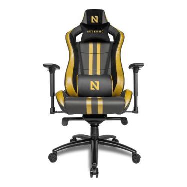 Imagem de Cadeira Gamer Netenho Rozhok V2, Preto e Dourado, NT-RZK-V2 - Pichau