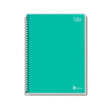 Imagem de Caderno Universitário Espiral 1 Matéria 96fls Neutro Verde - Tamoio