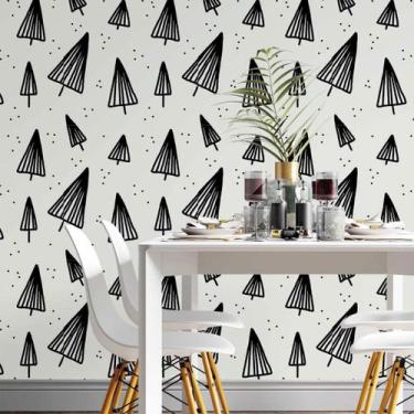 Imagem de Papel De Parede Adesivo Árvores Inverno N014093 Rolo 0,58x3M - Adesivo