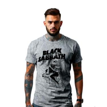 Imagem de Camiseta Banda Black Sabbath Heavy Metal Caveira Death Camisa 100% Alg