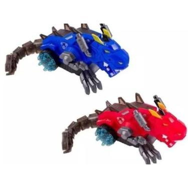 Imagem de Dinossauro Robo Som Luz Movimento Fumaça 41cm Grande Dragão - toy king