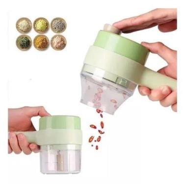 Imagem de Mini Processador Elétrico 2x1 Fatia E Tritura Legumes Carnes - Império