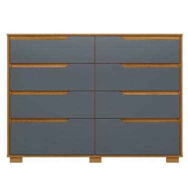 Imagem de Cômoda Georgia 147cm 8 Gavetas Freijó Cinza Moval