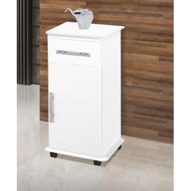 Imagem de Balcao Bebedouro Ita. Com Rodizios Branco Porta + Gaveta - PASSE BEM