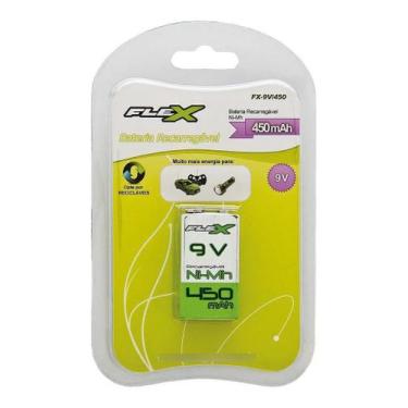 Imagem de Bateria 9v Recarregavel Pilha Retangular 450 Mah 01 Uni - FLEX