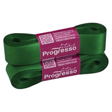 Imagem de FITA DE CETIM SIMPLES CF005 22MMx10M PROGRESSO, COR 217 VERDE BANDEIRA