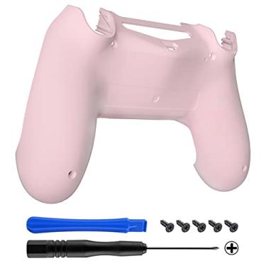 Imagem de eXtremeRate capa de invólucro inferior traseira peças de substituição para PS4 Slim Pro Controller JDM-040 JDM-050 JDM-055, Sakura Pink