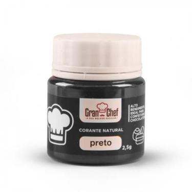 Imagem de Corante hidrossolúvel em pó preto 2,5g gran chef