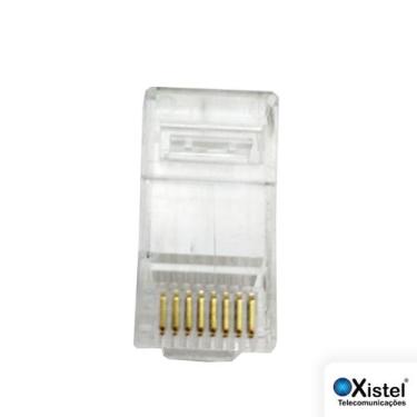 Imagem de 10 conectores rj45-ez 8 vias 8 contatos cat.6e - SECLAN