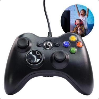 Imagem de Controle Compativel Xbox 360 Pc Com Fio Joystick Video Game - DRAIK