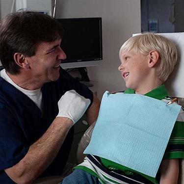 Imagem de TIDI Produtos TID 950443 Babador e gravata, adulto, em relevo, poliéster, branco, 38 x 53 cm (pacote com 200)