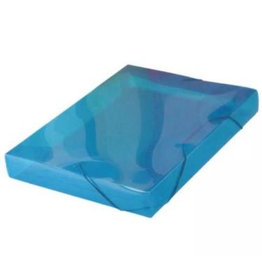 Imagem de KIT 10 Pastas PP Oficio 3cm Grande Alta Pasta Escolar Documentos Escri