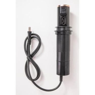 Imagem de Torre De Tomada 20a Automática Usb-c Preto e Cobre - QTMOV