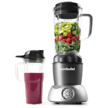 Imagem de Liquidificador Portátil para Shakes e Smoothies com 2 Velocidades e Capacidade de 950mL, 1000W, NutriBullet, Cinza 