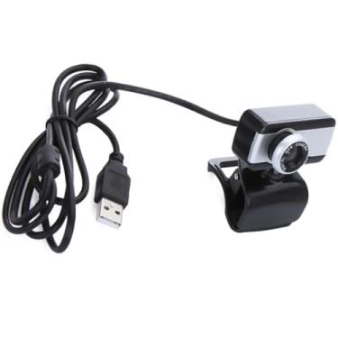 Imagem de DBEIXIWEI Webcam digital 480p, microfone embutido, base giratória 360, câmera Web Plug and Play para laptop/PC