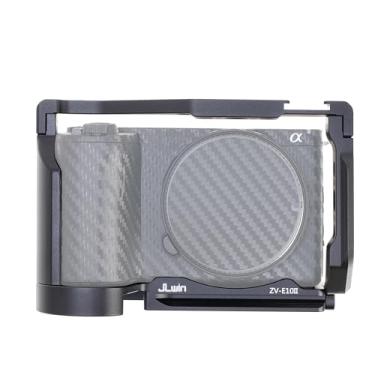 Imagem de FOEASY Gaiola de Câmera para Sony Alpha ZV-E10 II, Suporte Arca-Swiss, Furo de Parafuso 0,6 mm e 9,5 mm, Sapata Fria para Acessórios