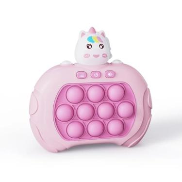 Imagem de Fast Push Game Pop It Mini Gamer Console Anti Stress Eletrônico Fidget Brinquedo De Apertar Desenhos (Unicornio)