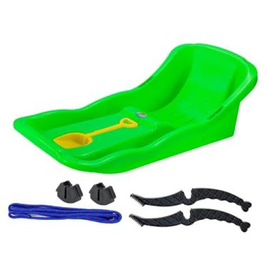 Imagem de oshhni Trenó de neve em declive, tobogã, grama, areia, trenó deslizante para atividades ao ar livre, Verde