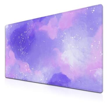 Imagem de Samgula Tapetes de mesa de computador rosa grandes mousepads para jogos feminino decoração de escritório grande mouse pad grande base de borracha antiderrapante 89,9 cm x 39,9 cm para escritório de