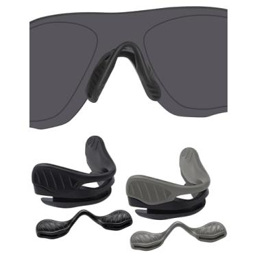 Imagem de BLAZERBUCK Almofadas de nariz de substituição para óculos de sol Oakley EV Zero Series - preto + cinza