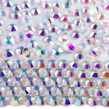 Imagem de Genio Cristal Strass transparente AB SS20 Flatback, 1728 peças de pedras não hotfix para sapatos, copos, jerseys, fatos de biquíni, saias, bonés de formatura, artesanato DIY e decorações