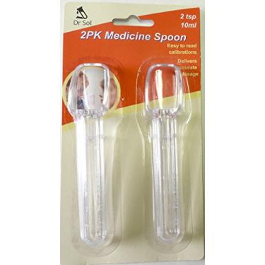 Imagem de DR Sol Conjunto de 2 colheres de medicamento calibradas TSP (pacote com 2)