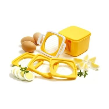 Imagem de Conjunto de fatiador de ovos amarelo Norpo 5 peças com estojo de armazenamento