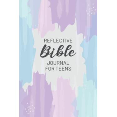 Imagem de Reflective Bible Journal for Teens: Study Journaling Notebook for Girls | Bible Study Notes Book for Recording Scripture, a Prayer, and Your Observations - Pastel Colors Cover Design