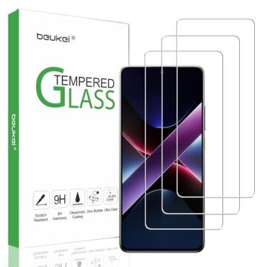 Imagem de beukei Protetor de tela compatível com Xiaomi Poco X7 Pro protetor de tela de vidro temperado, [3 unidades] dureza 9H