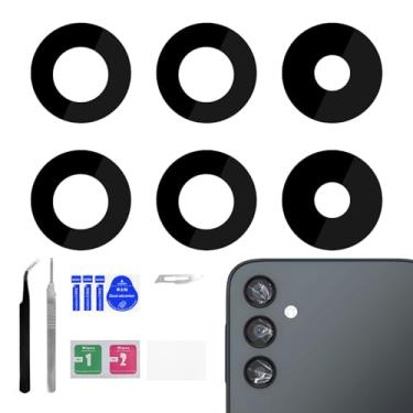 Imagem de BESJMYT Pacote com 2 para Samsung Galaxy A24 Lente de Câmera Traseira Adesivo de Substituição de Lente de Vidro com Ferramenta de Reparo Completo Kit de Reparo Pinça Pano de Pó para A24 SM-A245F