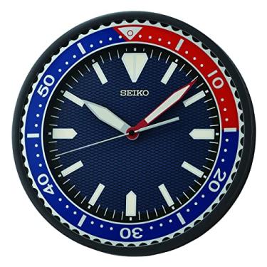 Imagem de Seiko Relógio de parede com mostrador de 30,5 cm, azul clássico