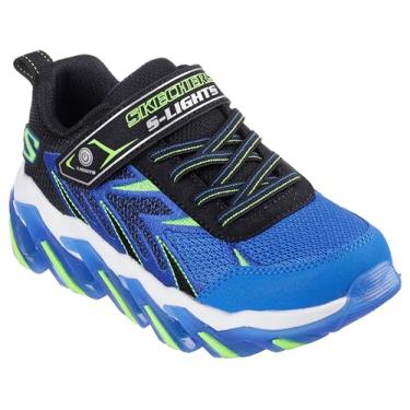 Imagem de Skechers Tênis Mega-Surge 2.0 para meninos, Preto/Azul/Limão, 2.5 Little Kid
