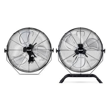 Imagem de NewAir Ventilador de piso ou parede de alta velocidade 2 em 1 com classificação externa de 50 cm com 3 velocidades do ventilador e cabeça de inclinação ajustável, NIF20CBK00, preto
