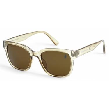 Imagem de Óculos de Sol Casual Unissex Polo London Club, Lente Proteção UV400 - Kit contém Case Couro ECO (Marrom)