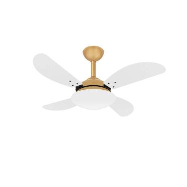 Imagem de Ventilador Teto Fly Dourado 4 Pás Potente Sala Ventax 110V