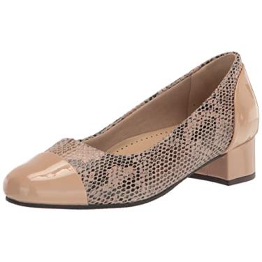 Imagem de Trotters Sapatos Femininos, Creme de couro de cobra/creme vegetal envernizado, 10.5 Narrow