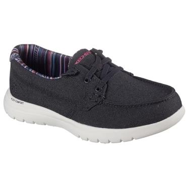 Imagem de Skechers Tênis náutico feminino flexível coral Bliss, Preto Multi, 40