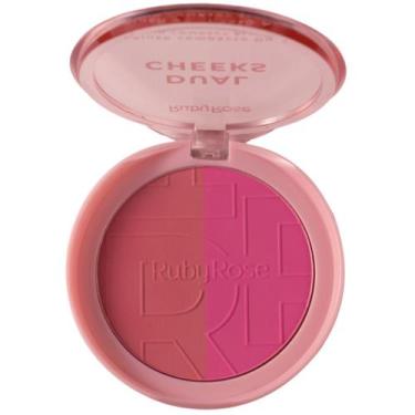 Imagem de Blush Compacto Duo Dual Cheeks Ruby Rose HBM03, Peachy Fuchsia