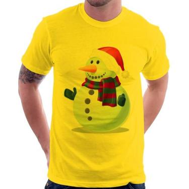 Imagem de Camiseta Boneco de neve - Foca na Moda, Amarelo, G