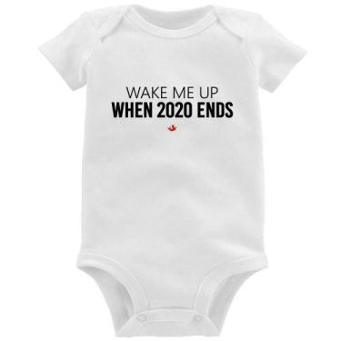 Imagem de Body Bebê Wake me up when 2020 ends - Foca na Moda, Branco, P