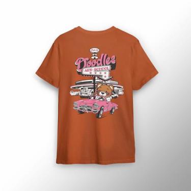 Imagem de Camiseta Estampada com Urso com Carro Rosa - Lobo Sete, M, Laranja