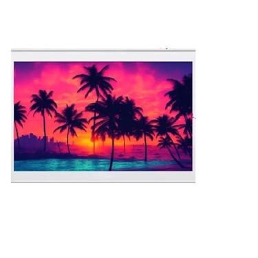 Imagem de Tela de Projeção MIAMI Dobrável, 70 Polegadas, 1,40 X 1,00 Branco Fosco, para Projetor, Datashow, Festas e Eventos